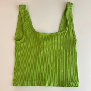 Green crop top